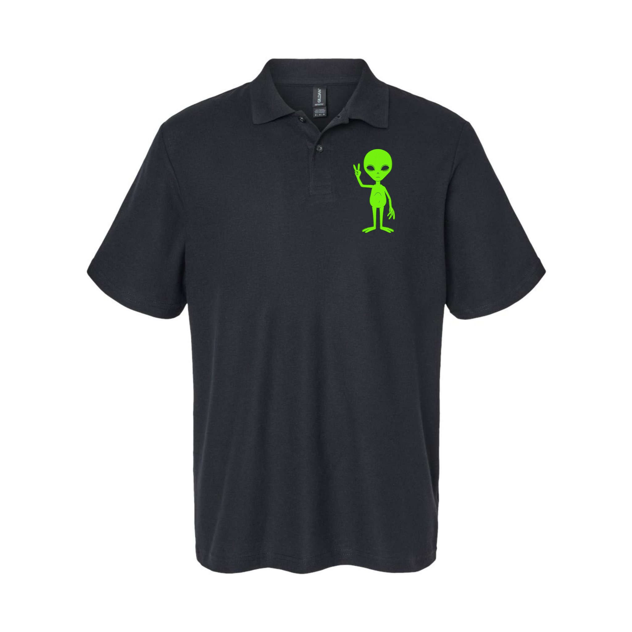 Peace Sign Alien Roswell Polo