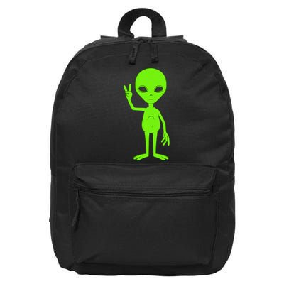 Peace Sign Alien Roswell 16 in Basic Backpack
