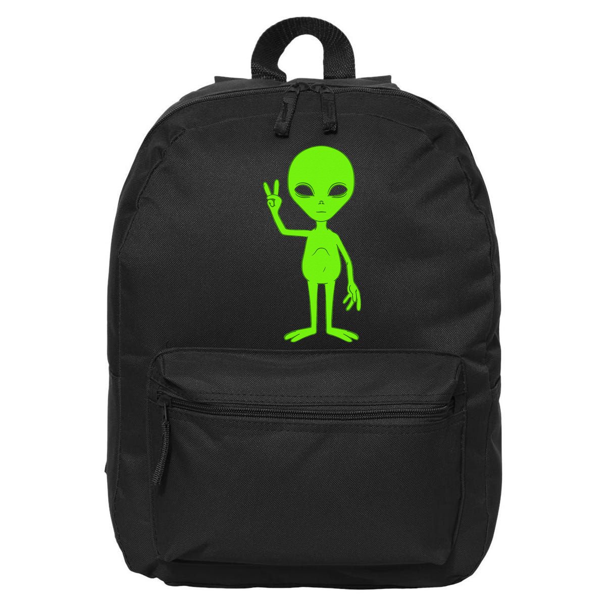 Peace Sign Alien Roswell 16 in Basic Backpack