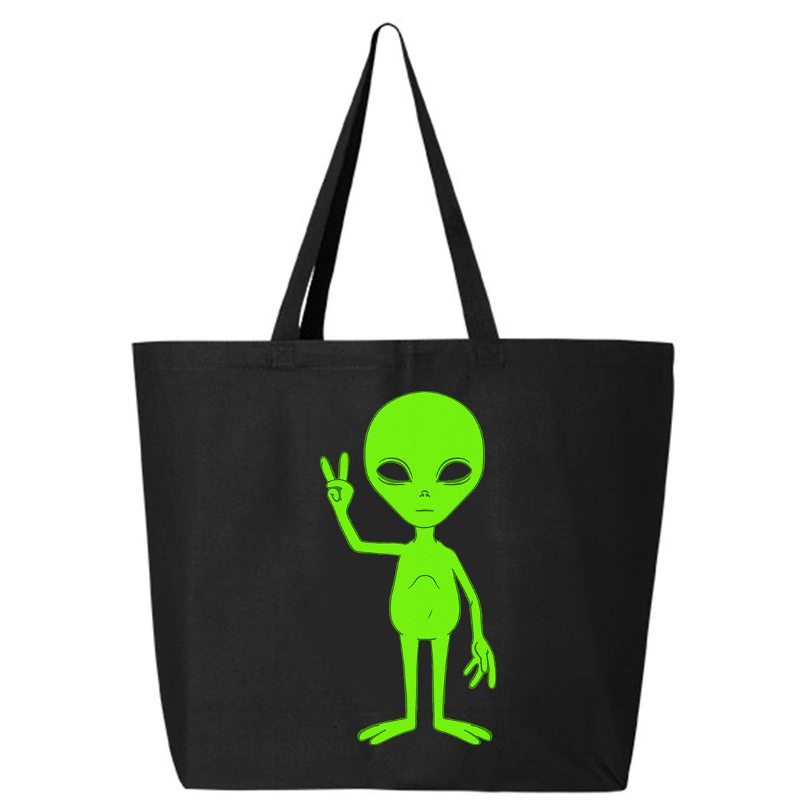 Peace Sign Alien Roswell 25L Jumbo Tote