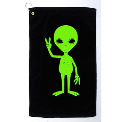 Peace Sign Alien Roswell Golf Towel