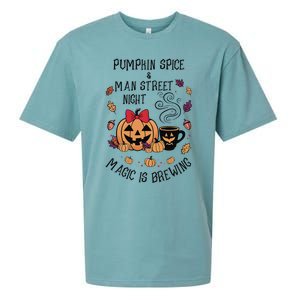 Pumpkin Spice And Main Street Nights Magic Is Brewing Sueded Cloud Jersey T-Shirt