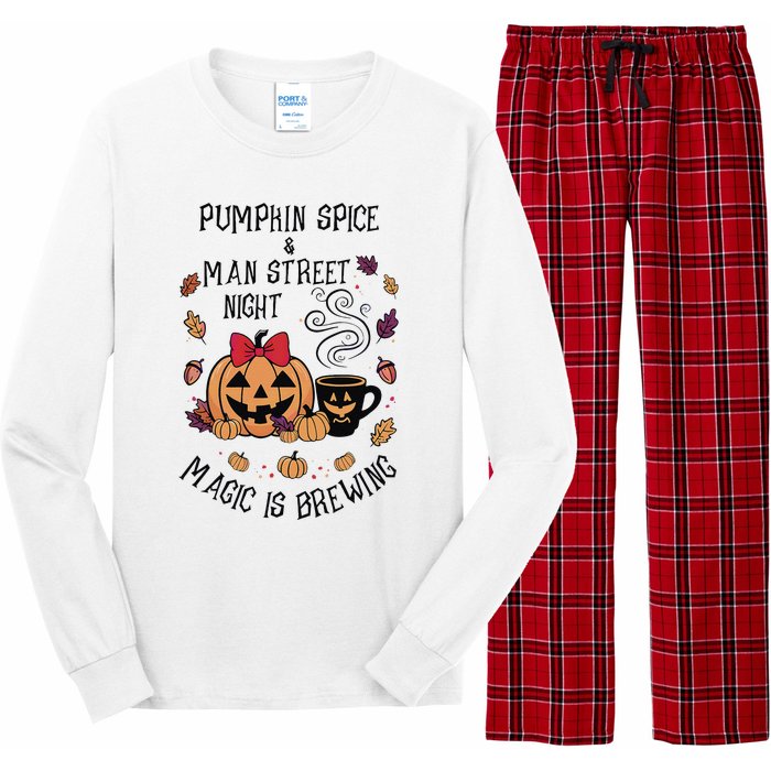 Pumpkin Spice And Main Street Nights Magic Is Brewing Long Sleeve Pajama Set