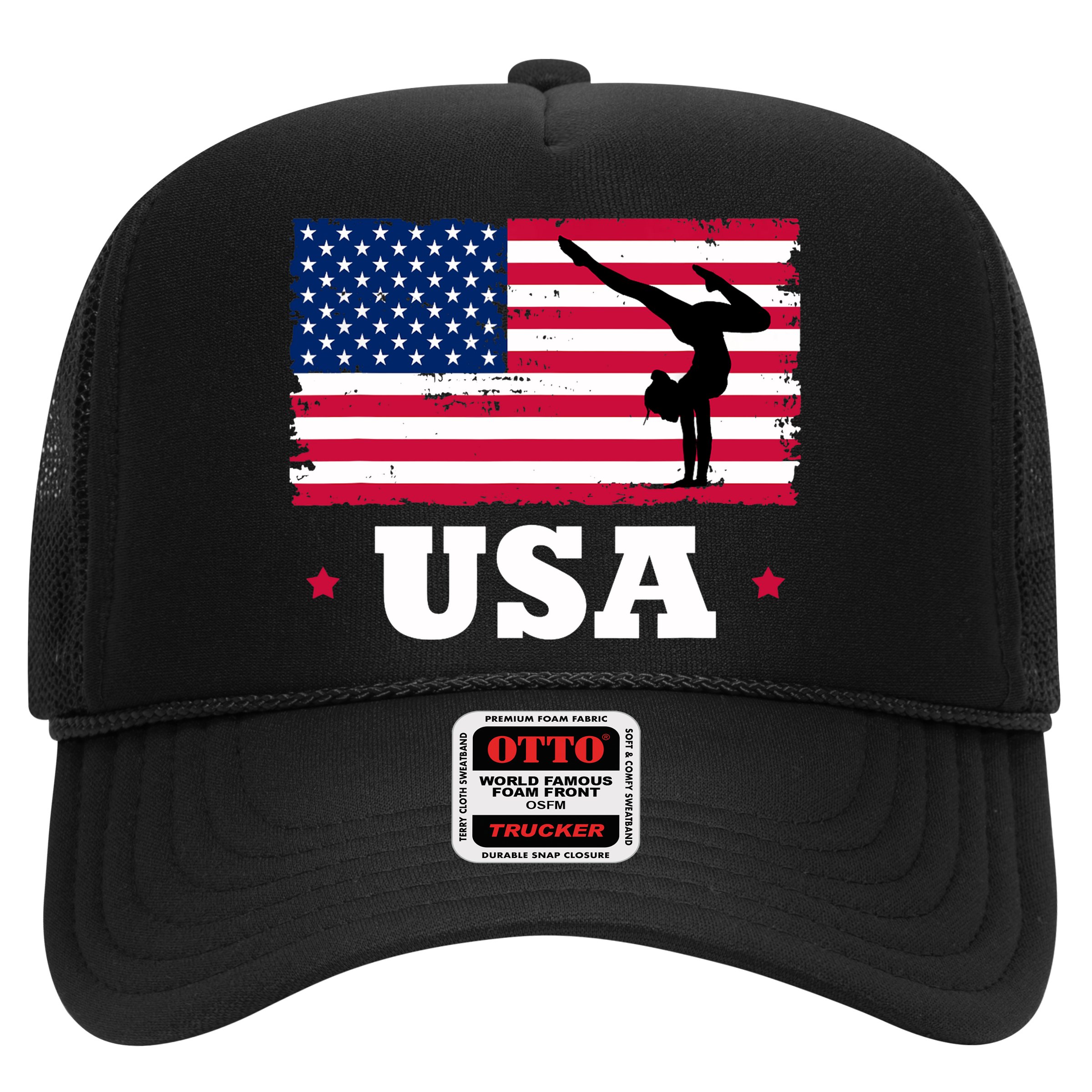 Patriotic Sports American USA Flag Girl Gymnastics Hat