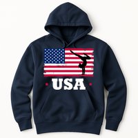 Patriotic Sports American USA Flag Girl Gymnastics Hoodie