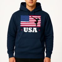 Patriotic Sports American USA Flag Girl Gymnastics Hoodie