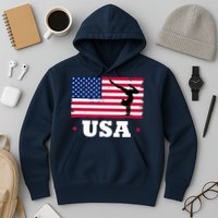 Patriotic Sports American USA Flag Girl Gymnastics Hoodie