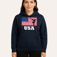 Patriotic Sports American USA Flag Girl Gymnastics Hoodie