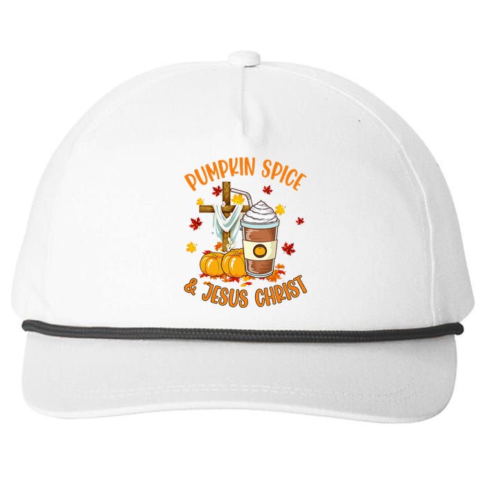 Pumpkin Spice And Jesus Christ Funny Coffee Lovers Gifts Snapback Five-Panel Rope Hat