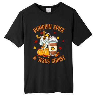 Pumpkin Spice And Jesus Christ Funny Coffee Lovers Gifts Tall Fusion ChromaSoft Performance T-Shirt