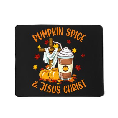 Pumpkin Spice And Jesus Christ Funny Coffee Lovers Gifts Mousepad