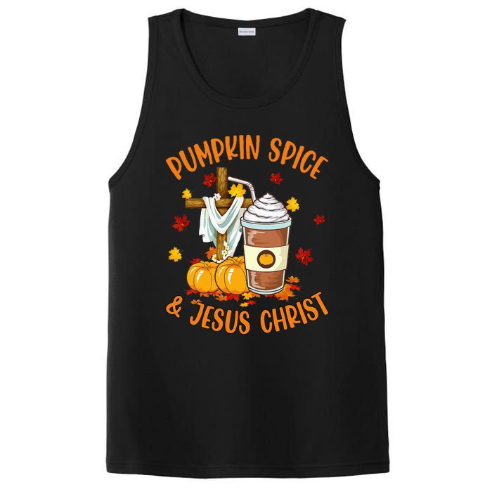 Pumpkin Spice And Jesus Christ Funny Coffee Lovers Gifts PosiCharge Competitor Tank