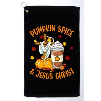 Pumpkin Spice And Jesus Christ Funny Coffee Lovers Gifts Golf Towel