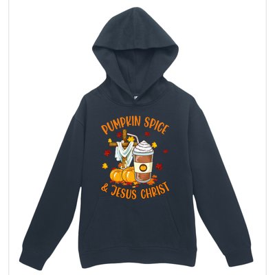 Pumpkin Spice And Jesus Christ Funny Coffee Lovers Gifts Urban Pullover Hoodie