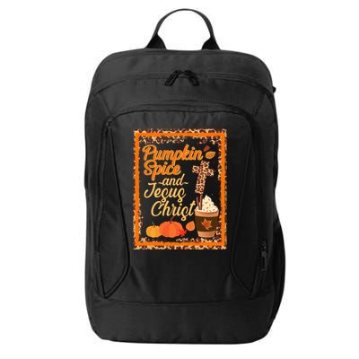 Pumpkin Spice And Jesus Christ Autumn Fall Leopard Print City Backpack