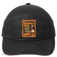 Pumpkin Spice And Jesus Christ Autumn Fall Leopard Print 7-Panel Snapback Hat