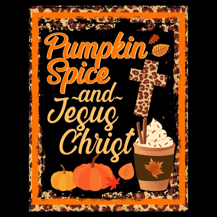 Pumpkin Spice And Jesus Christ Autumn Fall Leopard Print Bucket Hat