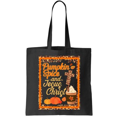 Pumpkin Spice And Jesus Christ Autumn Fall Leopard Print Bag