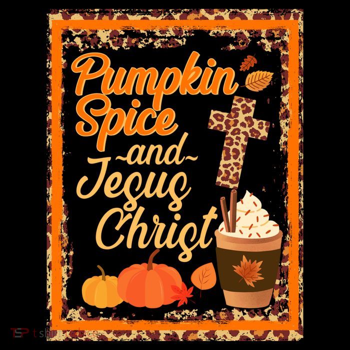 Pumpkin Spice And Jesus Christ Autumn Fall Leopard Print Youth Performance Sprint T-Shirt