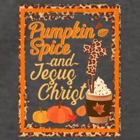 Pumpkin Spice And Jesus Christ Autumn Fall Leopard Print Vector Backpack