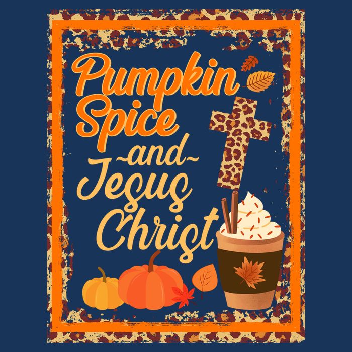 Pumpkin Spice And Jesus Christ Autumn Fall Leopard Print Infant Baby Jersey Bodysuit