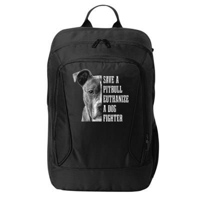 Pitbull Save A Pitbull Funny Dog Rescue Pitbull Mom Dad City Backpack