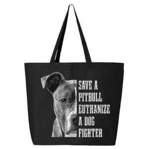 Pitbull Save A Pitbull Funny Dog Rescue Pitbull Mom Dad 25L Jumbo Tote