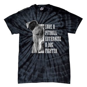 Pitbull Save A Pitbull Funny Dog Rescue Pitbull Mom Dad Tie-Dye T-Shirt