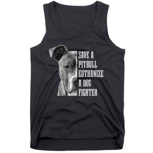 Pitbull Save A Pitbull Funny Dog Rescue Pitbull Mom Dad Tank Top