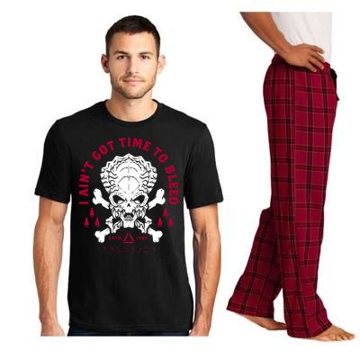 Predator Skull Ain't Got Time To Bleed Military Distressed Pajama Set