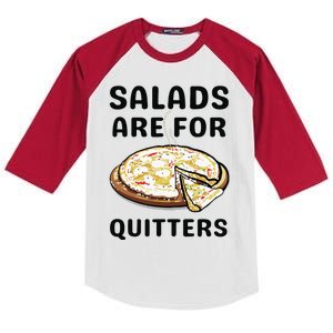 Pizza Salads Are For Quitters Kids Colorblock Raglan Jersey