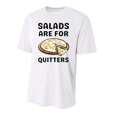 Pizza Salads Are For Quitters Youth Performance Sprint T-Shirt