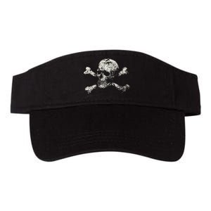 Pirate Skull And Crossbones Flag Valucap Bio-Washed Visor