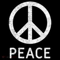 Peace Sign Anti War Vintage Retro Casual Graphic T-Shirt