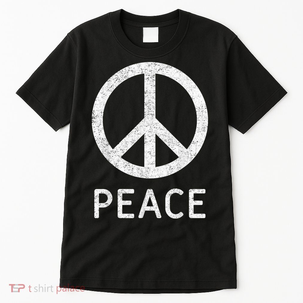 Peace Sign Anti War Vintage Retro Casual Graphic Tall T-Shirt
