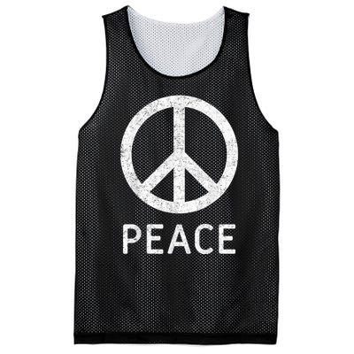 Peace Sign Anti War Vintage Retro Casual Graphic Mesh Reversible Basketball Jersey Tank