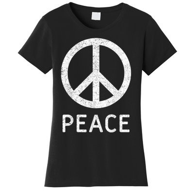 Peace Sign Anti War Vintage Retro Casual Graphic Women's T-Shirt