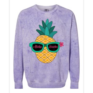 Pineapple Sunglasses Aloha Beaches Hawaiian - Hawaii Colorblast Crewneck Sweatshirt