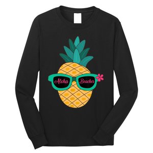 Pineapple Sunglasses Aloha Beaches Hawaiian - Hawaii Long Sleeve Shirt