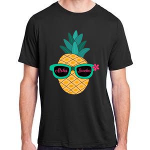 Pineapple Sunglasses Aloha Beaches Hawaiian - Hawaii Adult ChromaSoft Performance T-Shirt