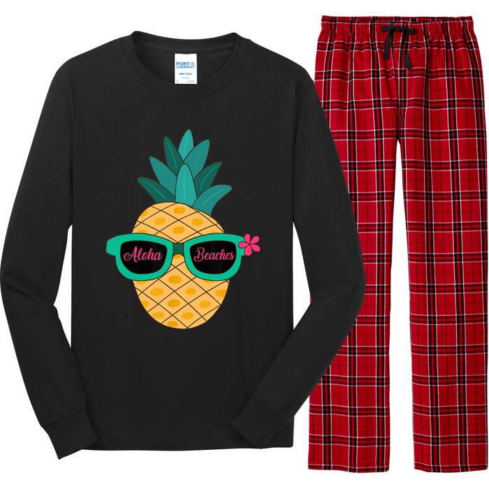 Pineapple Sunglasses Aloha Beaches Hawaiian - Hawaii Long Sleeve Pajama Set