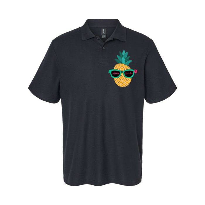 Pineapple Sunglasses Aloha Beaches Hawaiian - Hawaii Softstyle Adult Sport Polo