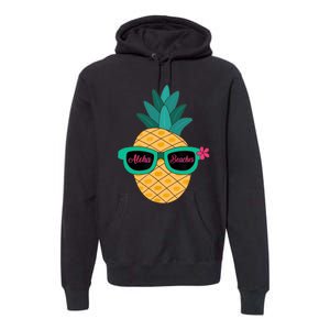 Pineapple Sunglasses Aloha Beaches Hawaiian - Hawaii Premium Hoodie