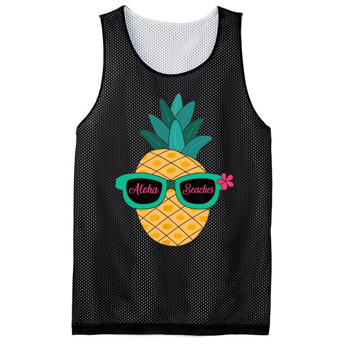 Pineapple Sunglasses Aloha Beaches Hawaiian - Hawaii Mesh Reversible Basketball Jersey Tank