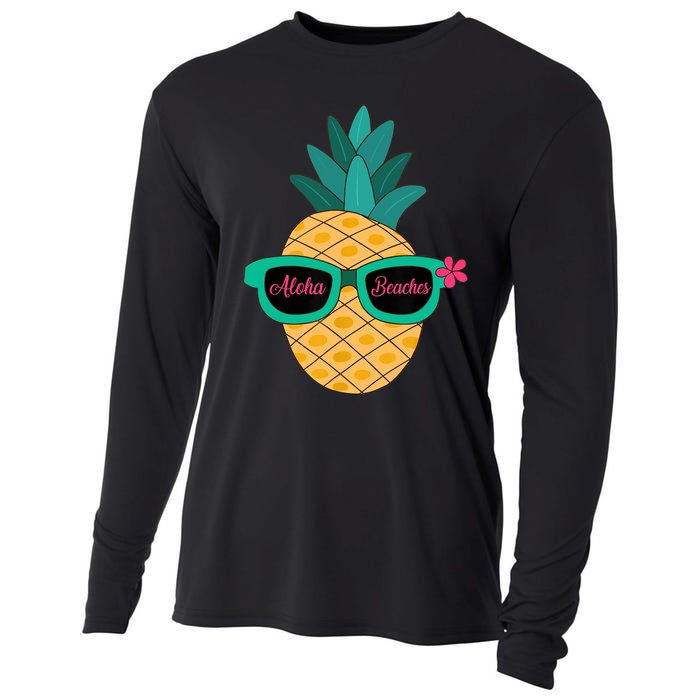 Pineapple Sunglasses Aloha Beaches Hawaiian - Hawaii Cooling Performance Long Sleeve Crew