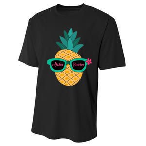 Pineapple Sunglasses Aloha Beaches Hawaiian - Hawaii Performance Sprint T-Shirt