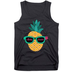 Pineapple Sunglasses Aloha Beaches Hawaiian - Hawaii Tank Top