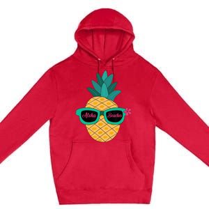 Pineapple Sunglasses Aloha Beaches Hawaiian - Hawaii Premium Pullover Hoodie