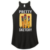 Pretty Sketchy Artist Pencils Sketch Sketching Paint Artist Women’s Perfect Tri Rocker Tank