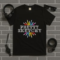 Pretty Sketchy Artist Drawing Sketching Colored Pencils T-Shirt